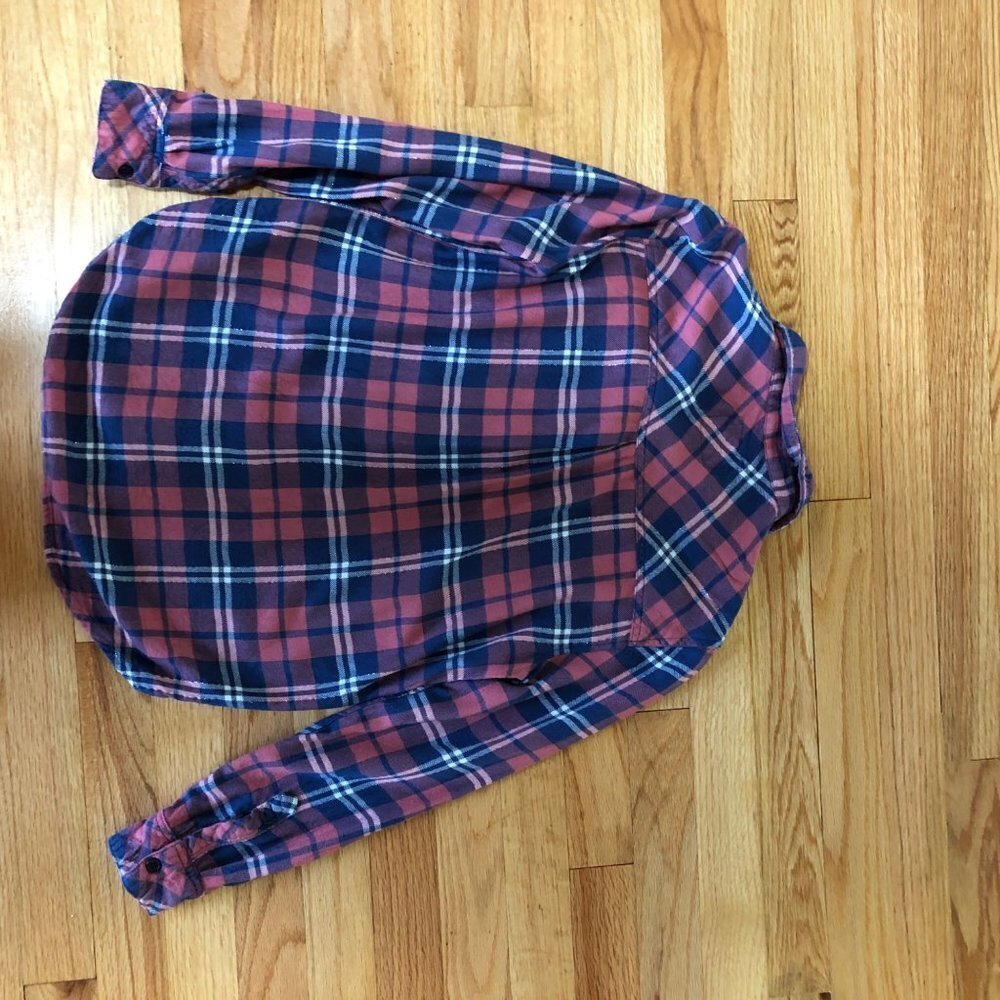 Rails Hunter Plaid Button Up Shirt Rust Indigo Wh… - image 8